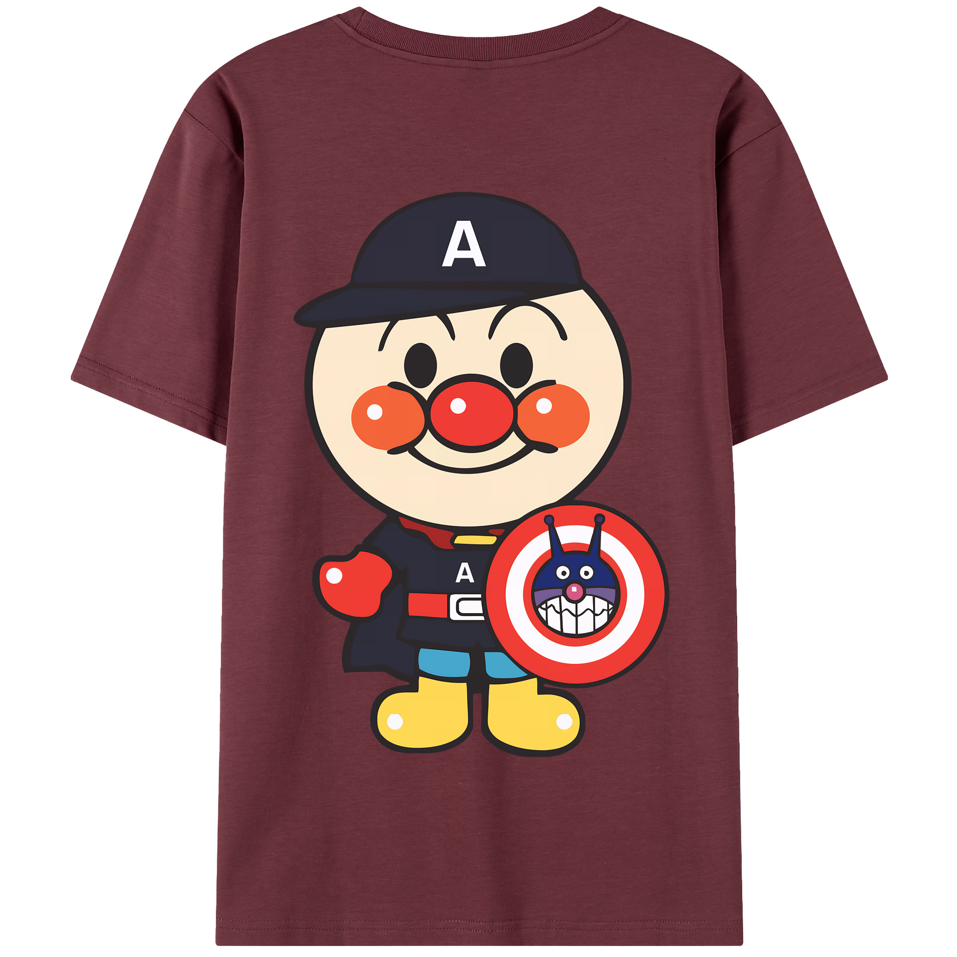 （画像用） アンパンマン Anpanman 綿100％半袖Tシャツ（背面プリント）